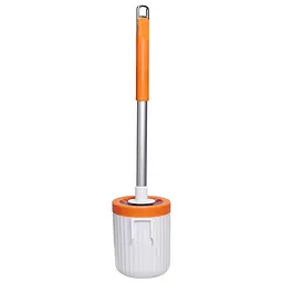 Йоржик для унітазу настінний з підставкою, помаранчевий Household Cleaning Products HP-35015-29O - мініатюра 2
