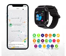 Дитячий смарт-годинник AmiGo GO008 MILKY GPS WIFI (Black) [61000] - мініатюра 5