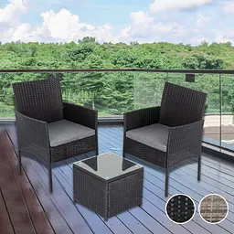 Садові меблі Outtec LUXURY стіл та 2 стільці чорно-графітові - мініатюра 13