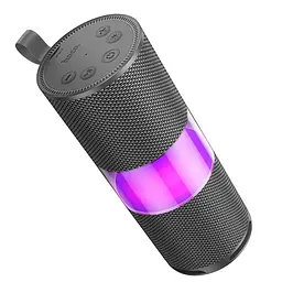 Портативна bluetooth колонка Hoco HC29 з LED підсвічуванням сірий