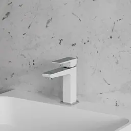 Змішувач для умивальника Omnires Parma white (PM7410CRB) - мініатюра 2
