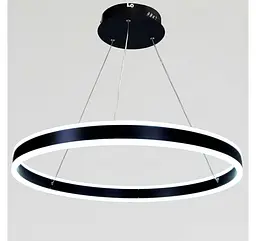 Сучасна підвісна світлодіодна кільцева люстра Artlight 2337/60BK чорна з пультом, диммером та трьома режимами освітлення - мініатюра 5