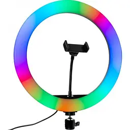 Кільцева LED лампа DK MJ33 RGB 33см [100837] - мініатюра 1