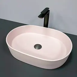 Умивальник VBI Verona 50 pink matt накладний VBI-011316, Цветной - мініатюра 3