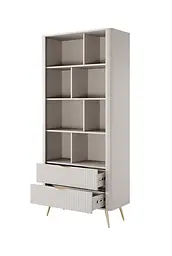 Стелаж Perfect Home Ланте / Lante 2S з 2 шухлядами і золотими ніжками Беж (PFH-091103) - мініатюра 2