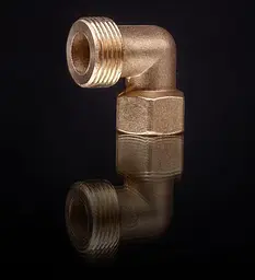 Коліно перехідне Lexline К.0121-В 1/2"х 3/4"Н посилене латунь 30412 - мініатюра 2