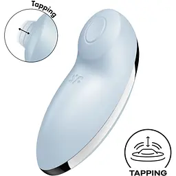 Вібростимулятор-пульсатор Satisfyer Tap & Climax 2 Blue - мініатюра 2