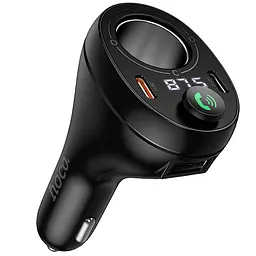 АЗП FM модулятор Hoco E88 Star cigarette lighter+PD20W+QC3.0 total 120W (2USB-C) Black
