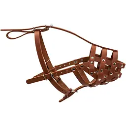 Намордник Collar твердий №5, 32 см, доберман, вівчарка, сеттер великий, коричневий - мініатюра 2