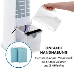 Мобільний кондиціонер вентилятор Klarstein Skytower 360° Smart Air Cooler4-в-1 (10035818) - мініатюра 5