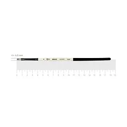 Пензель синтетика плоска Breeze 1226F №0 коротка ручка ROSA (4823098535386)