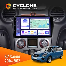 Штатна магнітола KIA Carens 2006-2012 Climate Cyclone C9-011 4x64, DSP Cyclone (НФ-00008852)