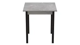 Стіл кухонний Ferrum-decor Дієго 75x90x90 Чорний ДСП Бетон 16мм (FRD-105581) - мініатюра 3