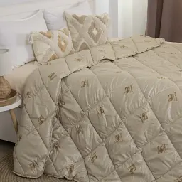 Ковдра ТЕП Dream Wool вовна та Double Air 200x210 см бежева - мініатюра 3