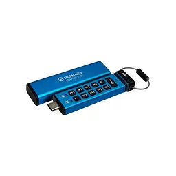 USB флеш накопичувач Kingston 128GB IronKey Keypad 200 Type-C Encrypted Blue USB 3.2 (IKKP200C/128GB) - мініатюра 4