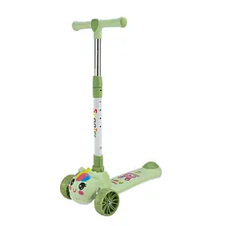 Дитячий самокат триколісний SC2619Green колеса PU, з музикою та світлом