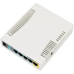 Маршрутизатор Mikrotik RB951Ui-2HnD, N300, 600MHz/128Mb, 5х100Мбіт, 1хUSB, 1000mW, PoE in, PoE out, - мініатюра 4