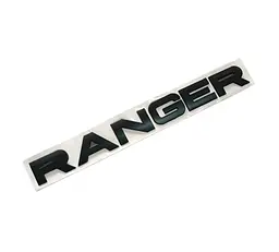 Емблема напис Ranger для Ford чорна 300×32 мм пластик (на скотчі)