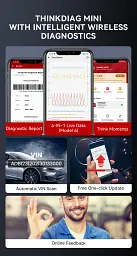 Універсальний автосканер Мультимарочний OBD2 Thinkcar ThinkDiag Mini Професійний діагностичний автомобільний сканер ОБД2, EOBD, ELM327 (19804) - мініатюра 7