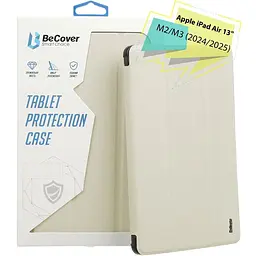 Чохол-книжка BeCover Tri Fold Soft TPU Silicone для Apple iPad Air 13" M2/M3 2024/2025 Beige (711740) - мініатюра 5