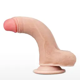 Фалоімітатор LoveToy Sliding Skin Dong 15.5 см тілесний - мініатюра 21