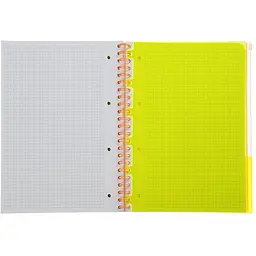 Зошит на пружині Buromax Neon А4 (210x297) 120 аркушів 3 PVC помаранчевий (BM.24349911-11) - мініатюра 4