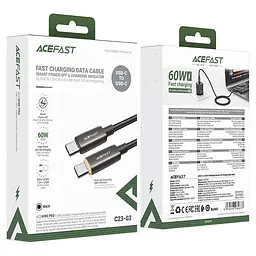 Дата кабель Acefast C23-03 Type-C to Type-C 60W (1.2m) Black - мініатюра 4