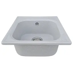 Мийка кухонна Valetti 1N гранітна, сіра 430х445 мм - мініатюра 3