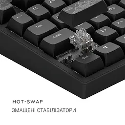 Клавіатура Dark Project ALU81 Terra Nostra Чорний (DPKB_NOSTRA_81_ANSI_BLACK_UA) - мініатюра 8