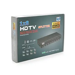 Активний HDMI сплітер Voltronic 1=>8 порту, 3D, 1080Р, 4Kx2K, 1,4 версія, DC5V/2A Q20, Box - мініатюра 2
