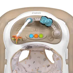Дитячі ходунки SIMPLY ME 1215 Beige з брязкальцями музичні - мініатюра 4