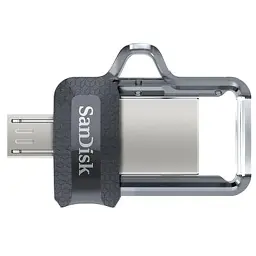 USB флеш накопичувач SanDisk 64GB Ultra Dual Black USB 3.0 OTG (SDDD3-064G-G46) - мініатюра 2