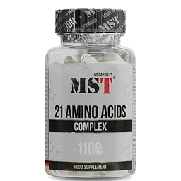 Амінокислота MST Nutrition 21 Amino Acids, 60 капсул для підтримки м'язів