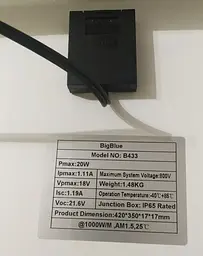Портативна сонячна панель BIGBlue B433 20W Solar panels - мініатюра 7