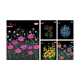Зошит Yes Floral bloom А5 48 аркушів лінія (768595), в асортименті