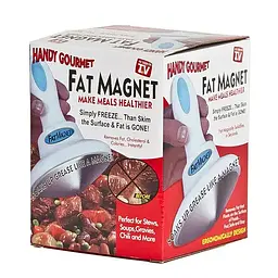 Пристрій магніт для збору жиру з поверхні їжі жировловлювач Handy Gourmet Fat, Kitchen Master 85829 - мініатюра 10