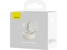 Навушники TWS (повністю бездротові) BASEUS Bowie WM02 Creamy White (NGTW180002) - мініатюра 5