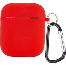 Чохол Silicone Case + Carabine для Apple AirPods Red [34948] - мініатюра 1