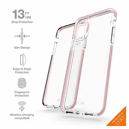 Протиударний прозорий чохол Gear4 Piccadilly D3O для iPhone 12 Mini (5.4") Pink + Transparent - мініатюра 7