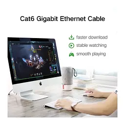 Патч-корд 5м, U/UTP Cat 6 CCA Lan Cable NW102 Black Ugreen (20162) - мініатюра 3