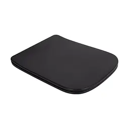 Унітаз підвісний Qtap Tern New Ultra Quiet безобідковий з сидінням Soft-close Black matt QT17332303ASMB, Чорний матовий - мініатюра 6
