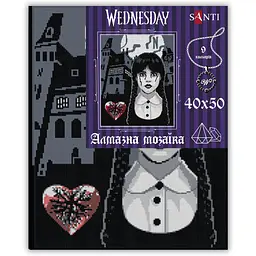 Алмазна мозаїка Santi Wednesday Secrets of Nevermore на підрамнику 40х50 см (955322) - мініатюра 2