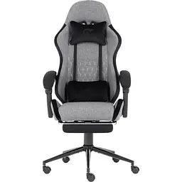 Геймерське крісло GT Racer X-2324 Fabric Gray/Black Suede [121430] - мініатюра 1