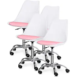 Комплект (4шт) кресло Evo-Kids Capri White / Pink (арт H-231 W/PN-Х4)
