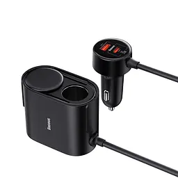 Автомобільний зарядний пристрій Baseus High Efficiency Pro 1-for-2 Car Cigarette Lighter 30W Cosmic Black (C00455300121-00) - мініатюра 7