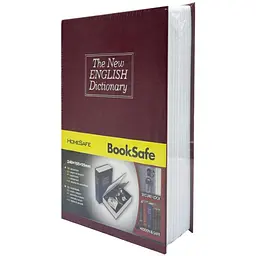 Сейф-книга з ключем для зберігання KBS-802(Bordo) середня, 24х15,5х5,5 см