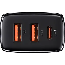 Мережевий зарядний пристрій Baseus Compact Quick Charger 2U+C 30W Black (CCXJ-E01) [73372] - мініатюра 2