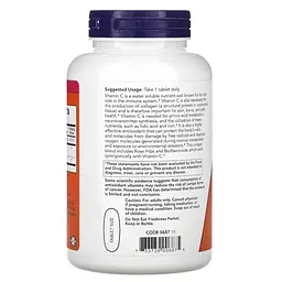 Вітаміни та мінерали NOW Vitamin C-1000 with Rose Hips & Bioflavonoid, 250 таблеток - мініатюра 3