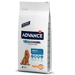 Сухий корм для дорослих собак середніх порід Advance (Едванс) Adult Medium з куркою та рисом 14 кг