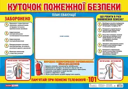 Плакат. Куточок пожежної безпеки